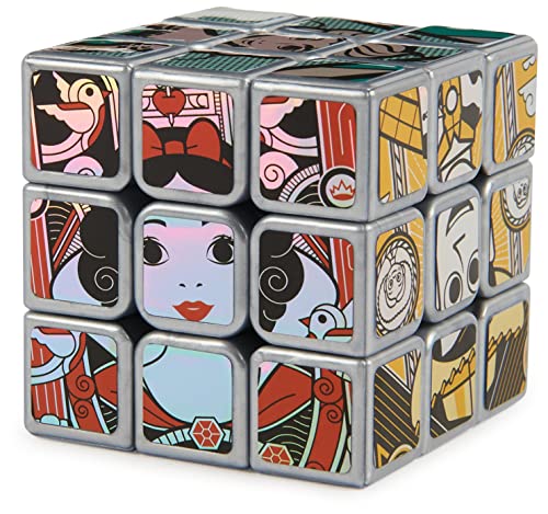 RUBIK'S CUBE 3X3 PLATINUM 100 ANS DISNEY - Jeu Casse-Tête Adulte & Enfant Rubik’s Cube Magique - Puzzle 3x3 Original - Cube Métallique Platine Disney -...