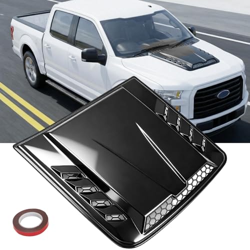 PIRXXIY Hood Vents for Cars Universal Hood Air Vent Cover Car Engine Hood Vents for Trucks Compatible with Dodge Ram 1500 2500 3500 Chevy Silverado F-150 F-250 F-350 Black