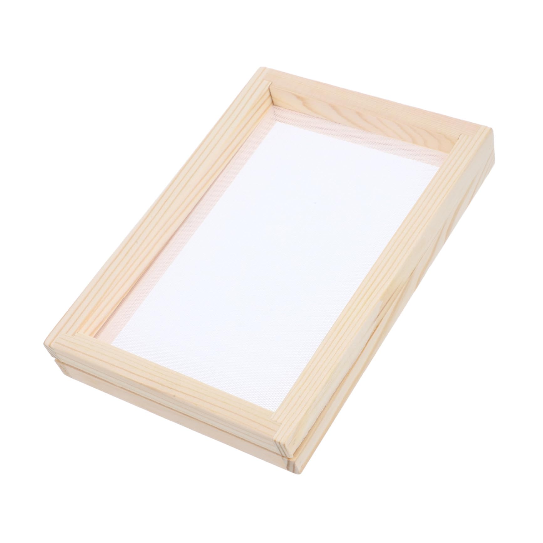 TEHAUX Wooden Paper Frames Craft Frame for Paper Making Diy Paper Craft Kit for Boys and Girls