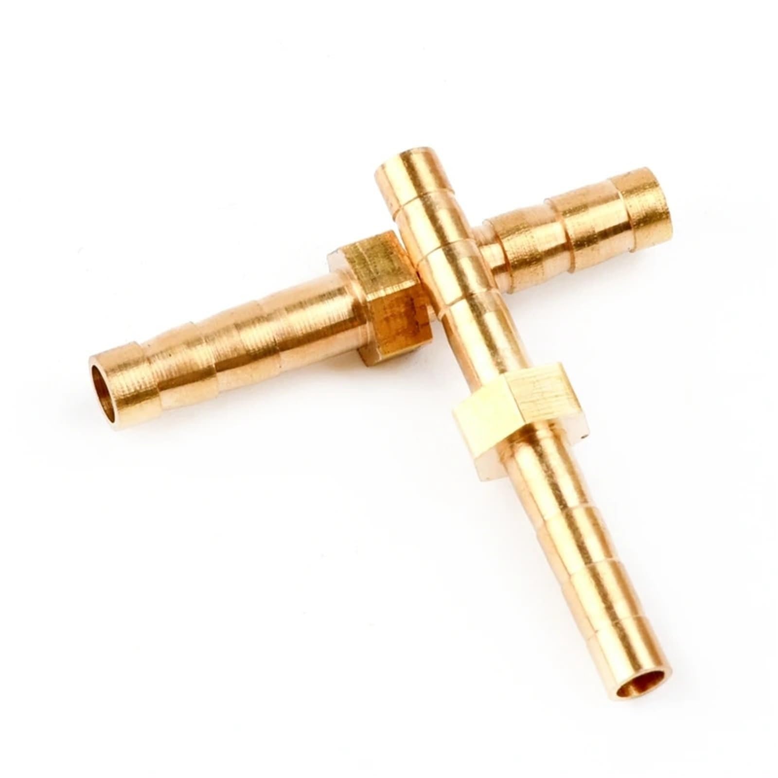 Raccord Tuyau D'arrosage Laiton Raccords de tuyaux en laiton, connecteurs droits diamètre égal, Joints d'eau d'irrigation jardin, barbe pagode(16X16mm,5 Pieces)