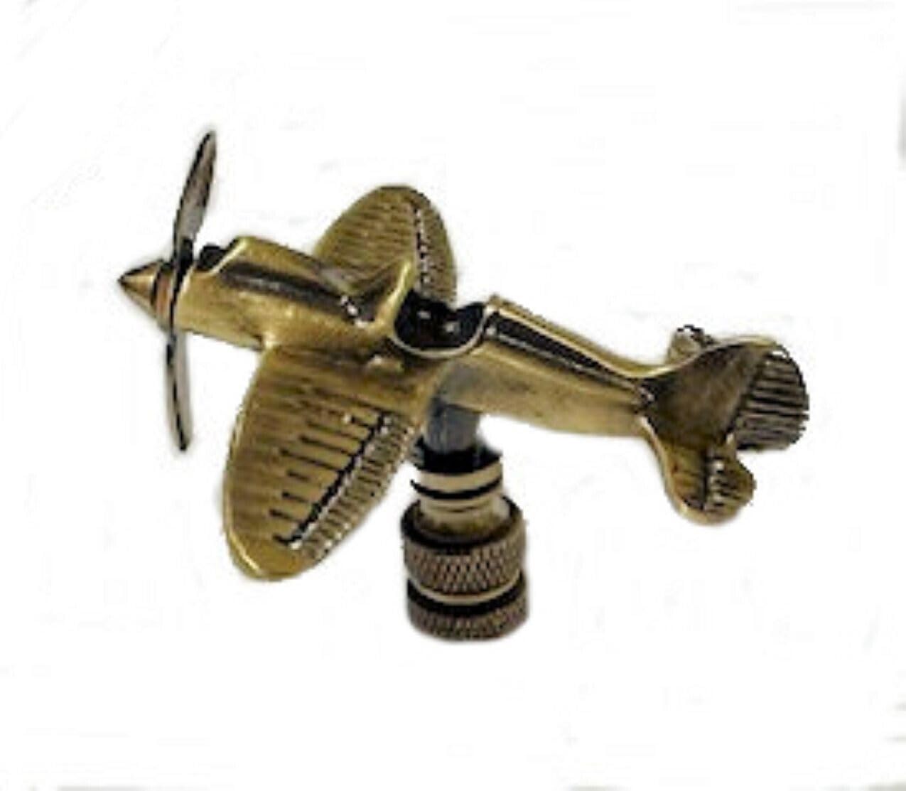 AIRPLANE LAMP SHADE FINIAL ANTIQUE BRASS #22