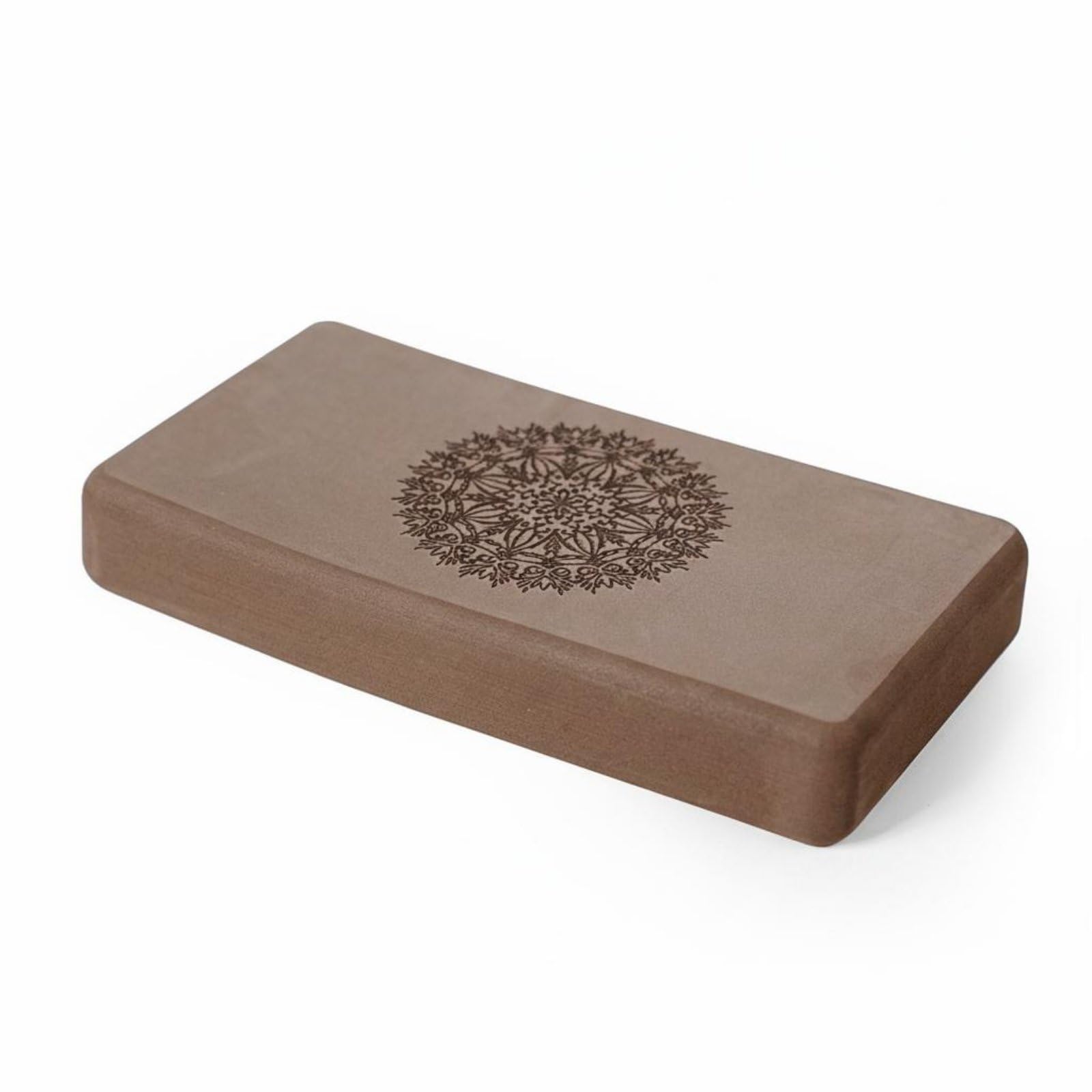 Non-Slip Surface Exercise Block Lightweight Dance Training Block Beveled Edges High-Density Foam Brick for Children, Beginners, Home Gym, Pilates Class, Brown-image-48