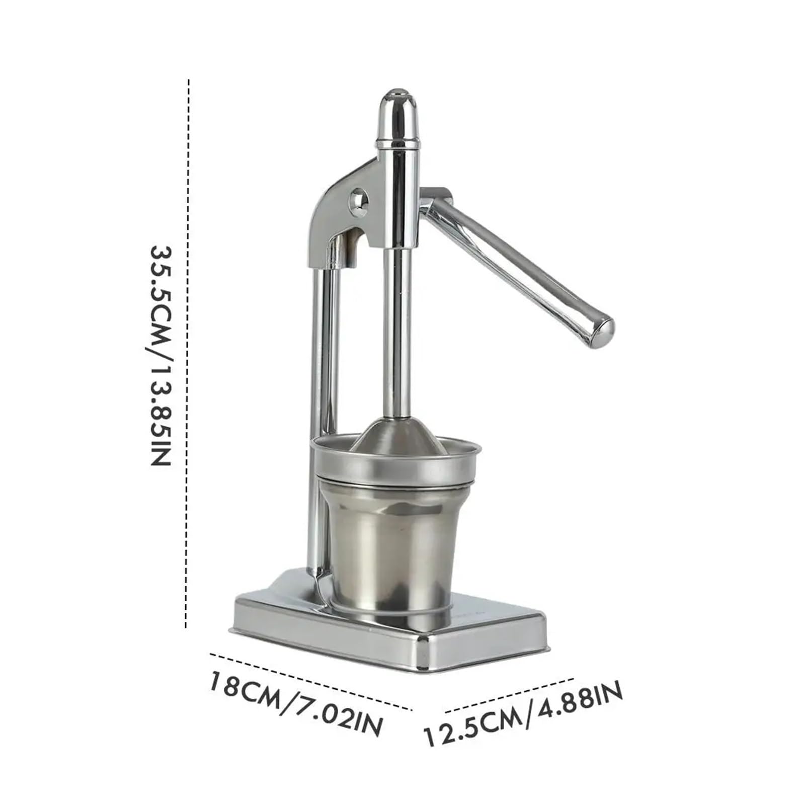 Exprimidor de frutas Manual de acero inoxidable, exprimidor Manual de seguridad for la salud, sin deformación, sin óxido, exprimidor portátil de naranjas, limones y pomelos(B)