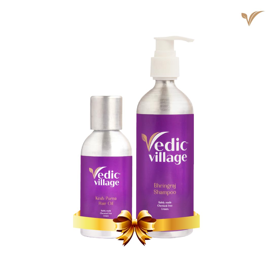 Vedic Village Kesh Purna Oil 100 ML + Vedic Village Bhringraj Shampoo 200 ML Combo-image-18