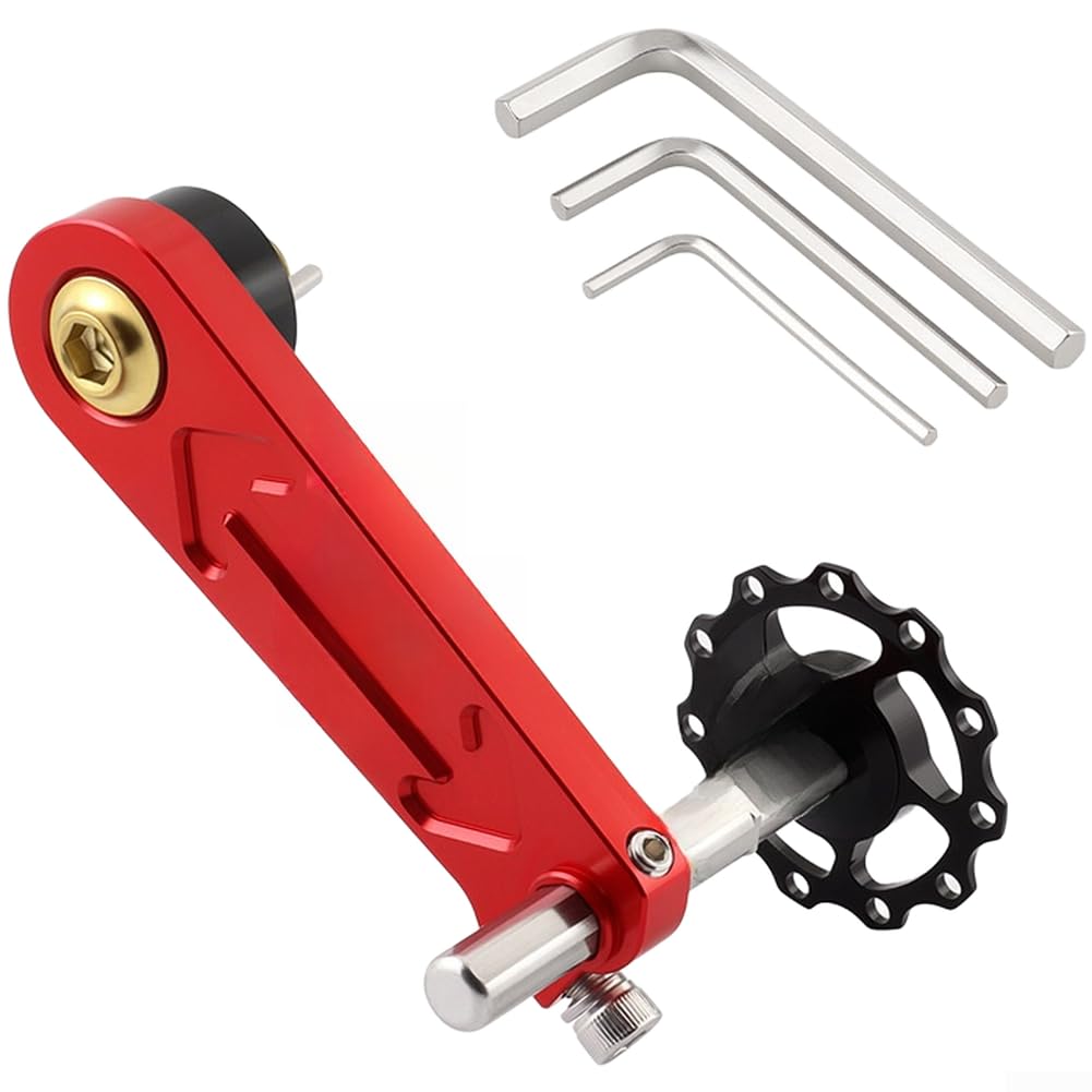 CNC Aluminium Chain Guide Tensioner Single Speed MTB, Red