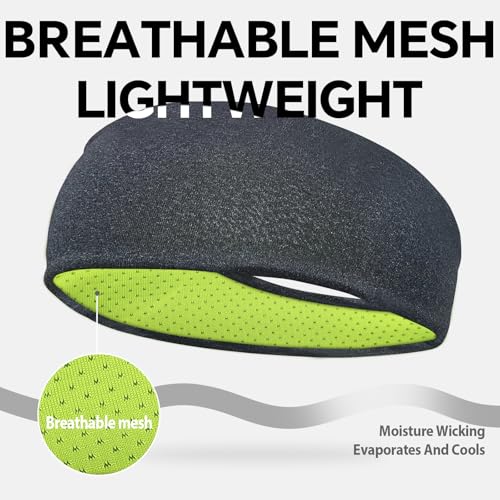 Image of 5 Pack Sports Headband for Men, Breathable Mesh Design, Reused & Washed Mens Headband Sweat Bands for Running Yoga Fitness Workout
