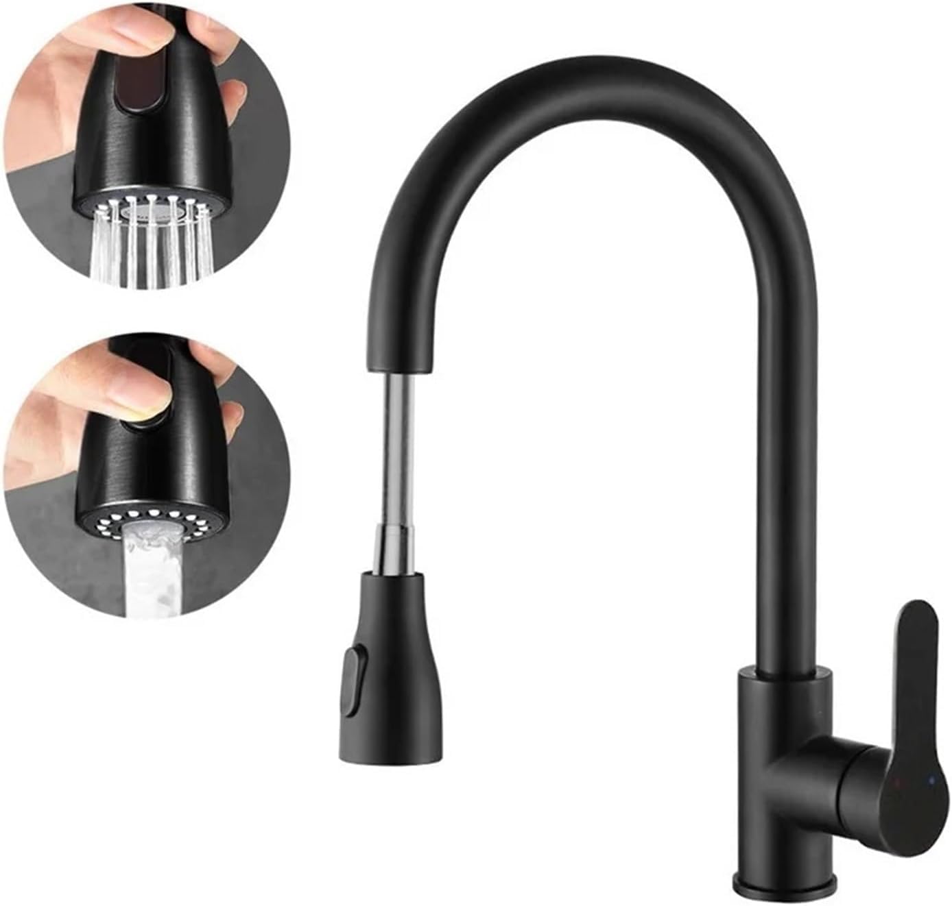 Robinet cascade cuisine extractible mitigeur évier anti-éclaboussure