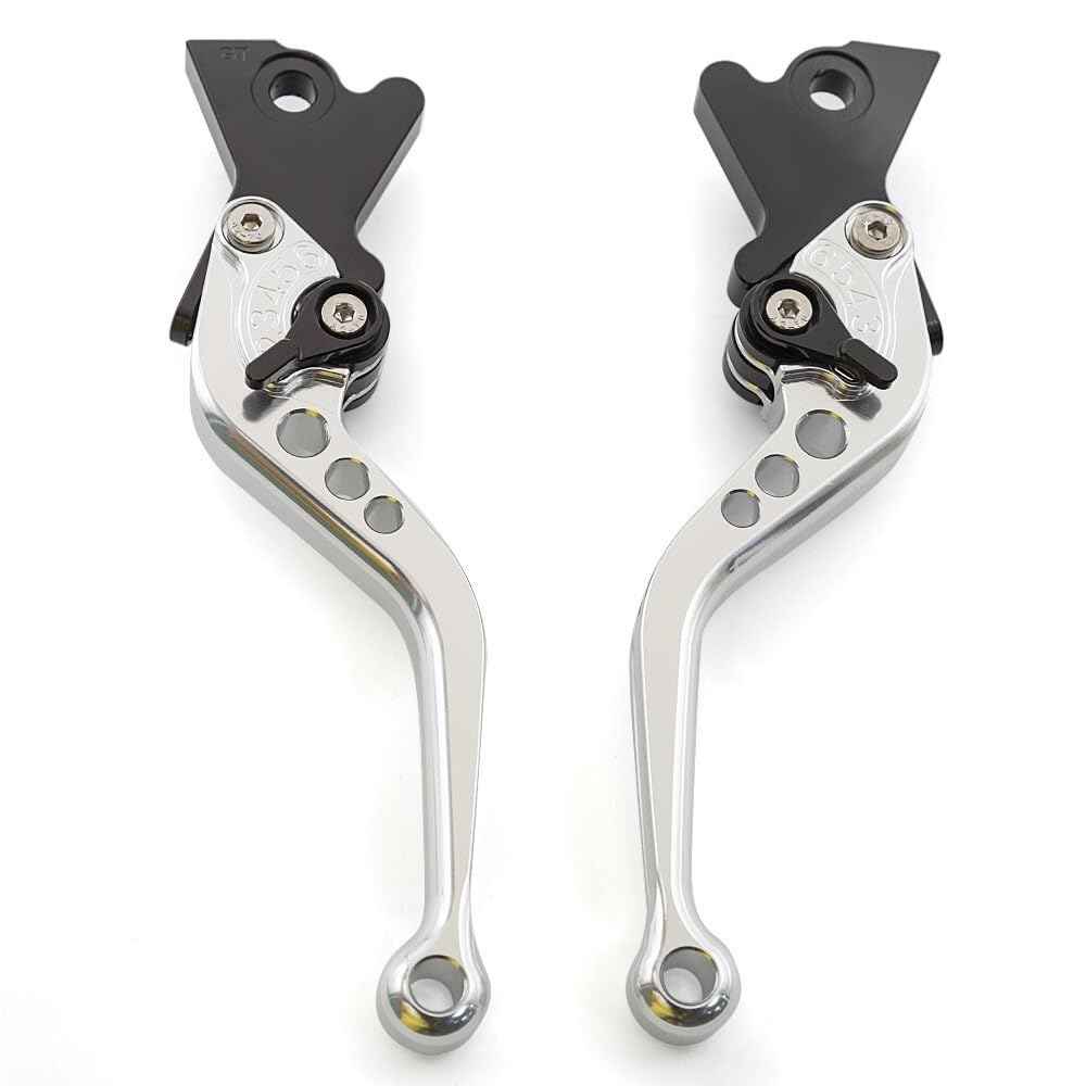 Ltczgrci Silver1 Motorbike Brake Levers Short Long Brake Clutch Lever For Dt125 Dt200 Tw200 Xt250 Xt350 Xt600 Xt660 Tt600 Ttr250 Motorcycle Adjustable Levers