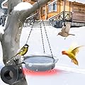 SNMUMU Heated Birdbaths for Outdoors with 15FT Cord, Hanging Heated Bird Bath for Winter Outdoors, 75W Birds Bath Anti-Freeze Weatherproof & Rust-Resistant for Outside Garden Yard Patio