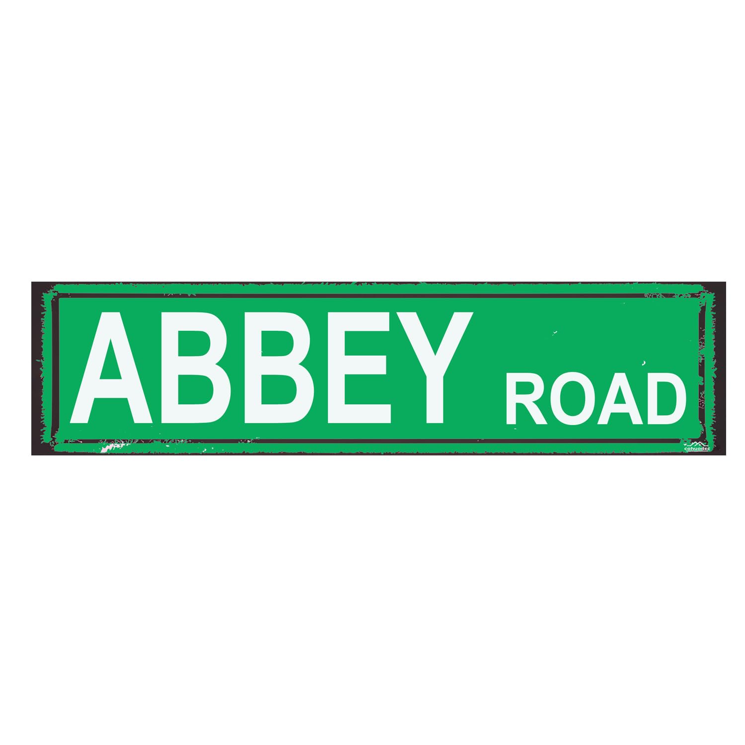 peiyeety Abbey Road Vintage Street Sign - Rustic Metal Wall Decor, 16x4 Inch Retro Plaque
