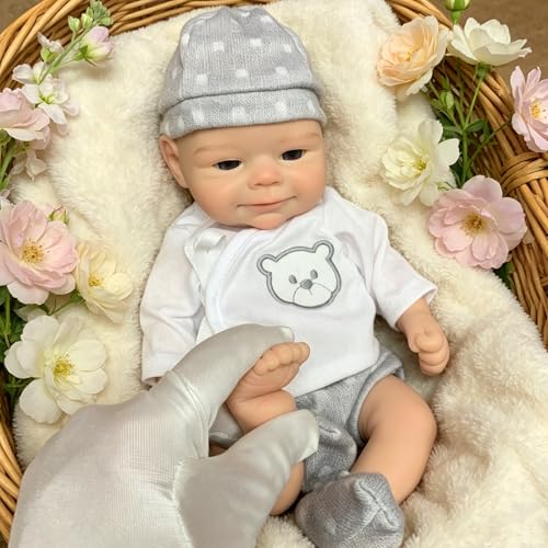 Muñeco Recién Nacido de Silicona Realista 33 cm miniatura 6