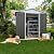 6x4 FT Metal Outdoor Storage Sheds, Garden Shed with Lockable Doors & Base Frame, Tool Shed with Apex Roof for Patio Lawn Backyard