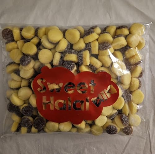 Bonbons FLAN Caramel Gélifiés Sucrés Halal Assortis, Sachet 1kg, 180 Pièces, Multicolore, Goût Caramel, Texture Sucrée, Format Familial pour Fête et Événement,...