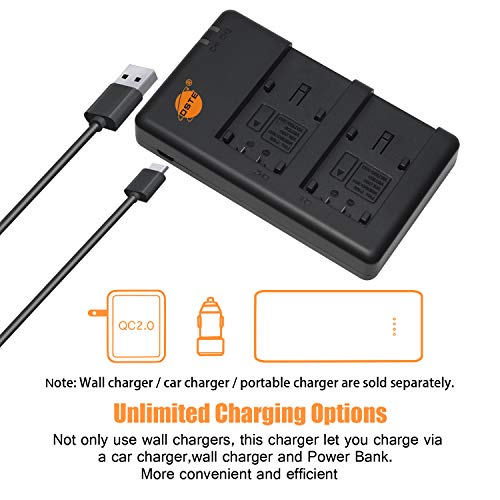 Kit VBY100 con 2 baterías de litio de alta capacidad y base de carga simultánea doble 4