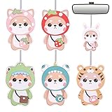 Car Air Fresheners, Bouroki Summer Series Car Decor Hanging Scents Freshener Automotive Interior Room Decor for Men/Women Mother's Day/Father's Day Gift 6Pcs (Shiba Inu)