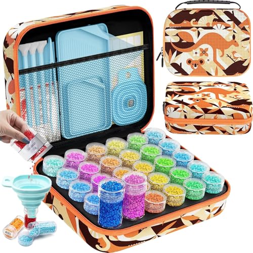 Image of ARTDOT 30 Slots Storage Container for Diamond Art Kits for Adults,Portable Bead Storage Boxes for Diamond Painting Accessories and Tools