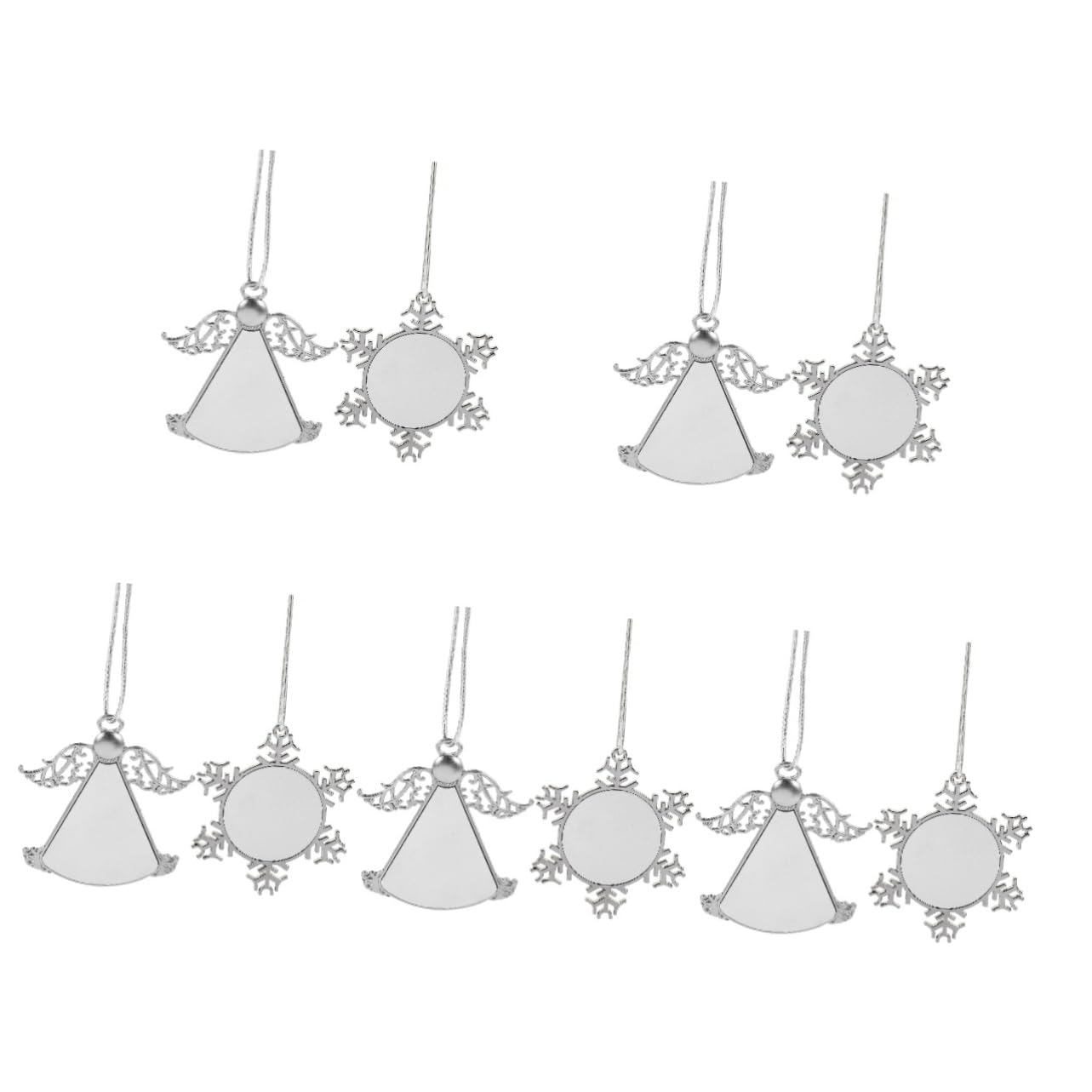 Cabilock 5 Set Decorazioni Natalizie Con Fiocchi Di Neve A Sublimazione Decorazioni Natalizie Palline Di Natale Luci Fatate Per Esterni Albero Di Natale In Feltro Luci Di 2 pezzi * 5