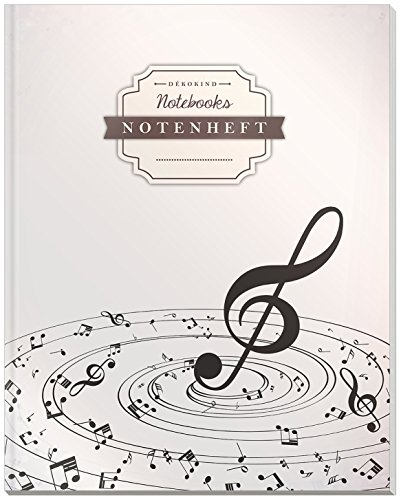 DÉKOKIND Notenheft | DIN A4, 64 Seiten, 12 Notensysteme pro Seite, Inhaltsverzeichnis, Vintage Soft DÉKOKIND Notenheft | DIN A4, 64 Seiten, 12 Notensysteme pro Seite, Inhaltsverzeichnis, Vintage Soft