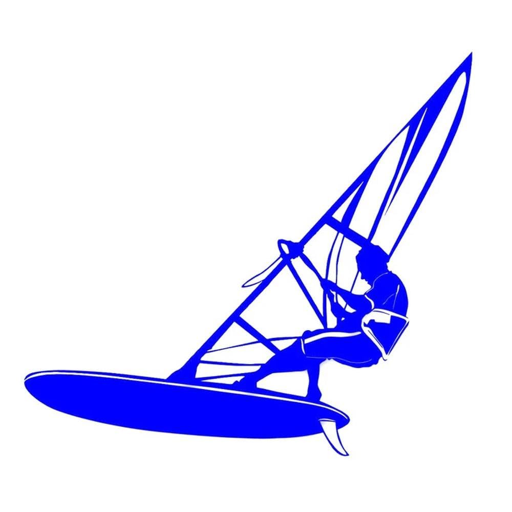 Bertdcx One Color Auto Accessory Car Stickers Vinyl Decal Windsurfing Motorcycle Decorative Accessories Laptop Helmet(Blue)