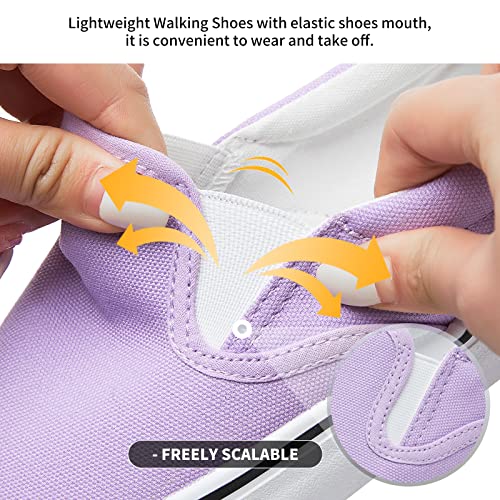Image of Women's Canvas Slip On Sneakers Non Slip Loafers | low top non slip on walking breathable casual comfortable fashion tennis
