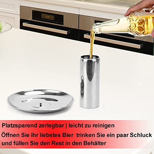Foto von Hähnchenbräter, Hähnchenhalter aus Edelstahl, Bierdose für Hähnchengrill, Zerlegbarer Geflügelbräter mit Abtropfschale (1 Stück)