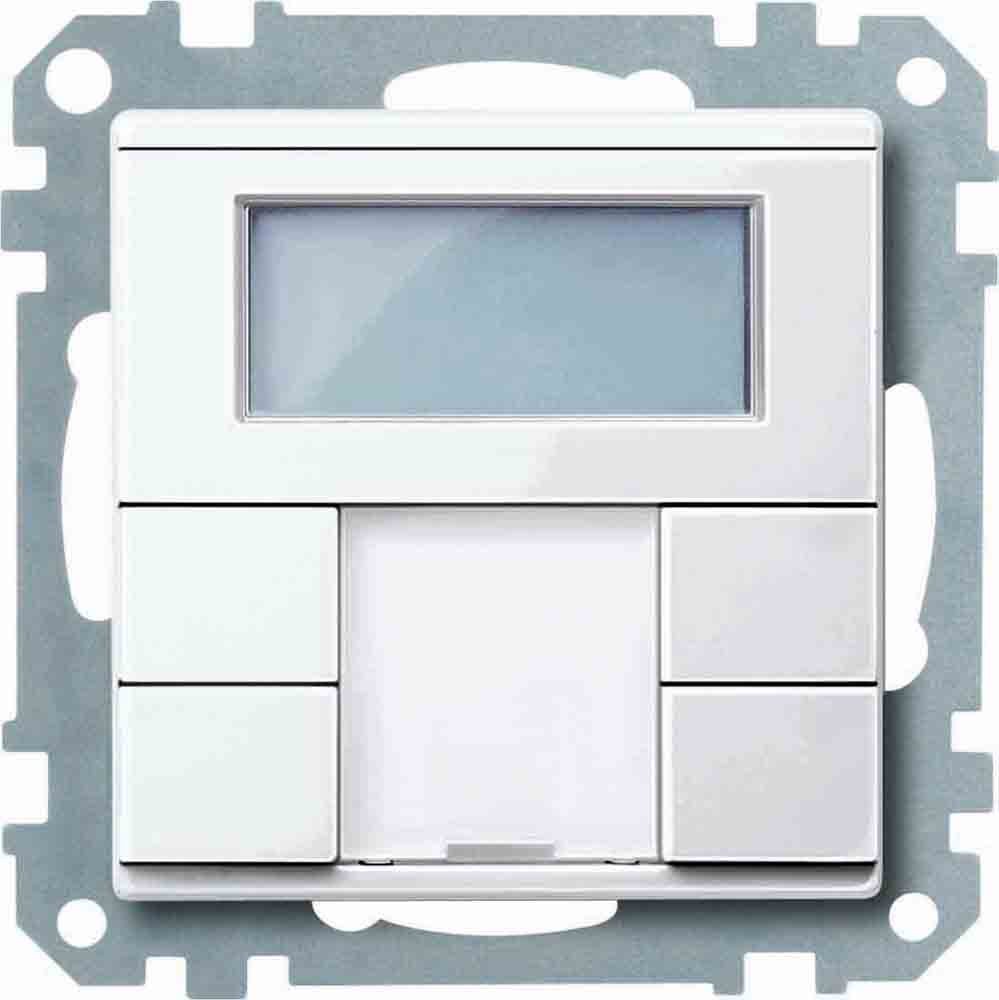 Régulateur de température Merten MEG6212-0319 bouton double System M blanc