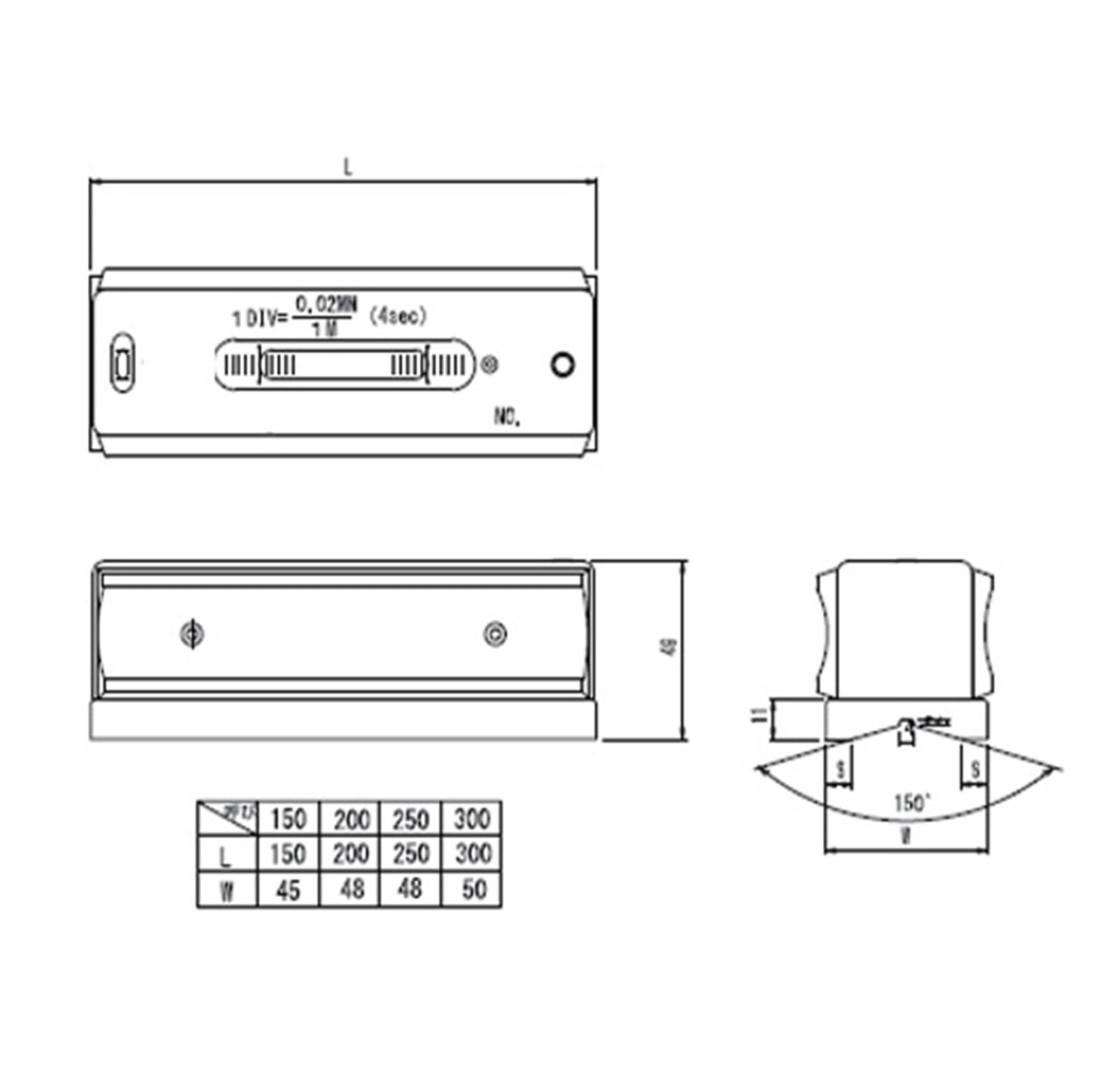 Livella a bolla tipo linea, 542-2502A 542-3002A Originale(542-2502A 250 * 0.02mm)