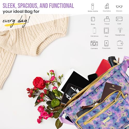 Image of Storite Women's Printed Crossbody Sling Bag | Multi Pocket Lightweight Shoulder Bag | Adjustable Strap Travel Messenger Bag | Boho Design Casual Everyday Purse