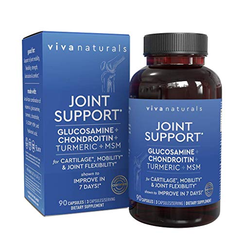 Glucosamine Chondroitin with Turmeric, MSM Boswellia & Hyaluronic Acid (90 Capsules) - Triple Strength Joint Supplements for Joint Support in Just 7 Days*