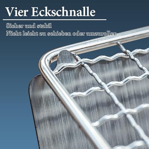 Mini Grill, Camping Grill Klappgrill, Holzkohlegrill Picknickgrill Edelstahl Portable Campinggrill Abnehmbare BBQ Grills für Outdoor Garten Party Picknick für 1-2 Personen(28 * 18 * 13cm)