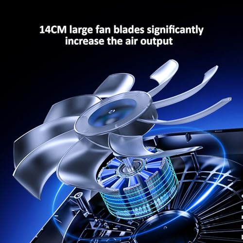 Base para laptop ajustable con doble ventilador y luz LED miniatura 5
