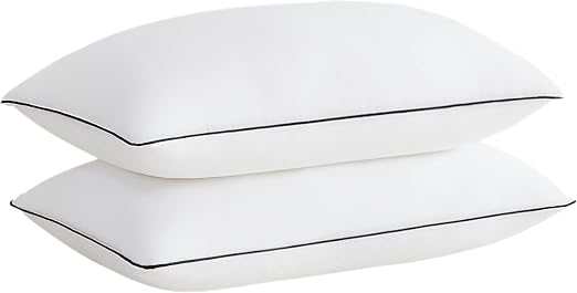 Acanva Cooling Bed Pillows Set Of 4, King Size - Hotel Quality Down Alternative, Machine Washable, White