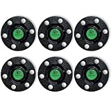 P&D Gear Inline Hockey Pucks– Official Inline Roller Hockey Regulation Size & Weight – 4oz 6 Glide Dots for Fast Smooth Play – DEK, Roller, and Indoor Hockey Training Pucks, Black (Black - 6 Count)
