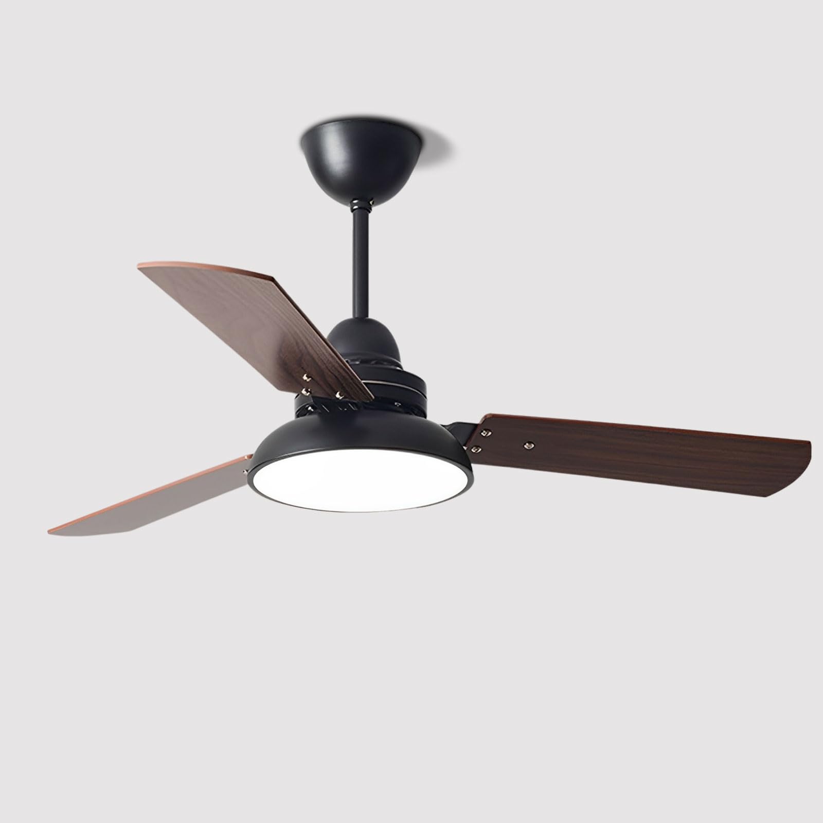 HXYSXHJUO Modern Remote Ceiling Fan With Light 24W LED Dimmable Lighting 6 Speeds Quiet For Living Room Dining Restaurant Bedroom 3 Plywood Blades