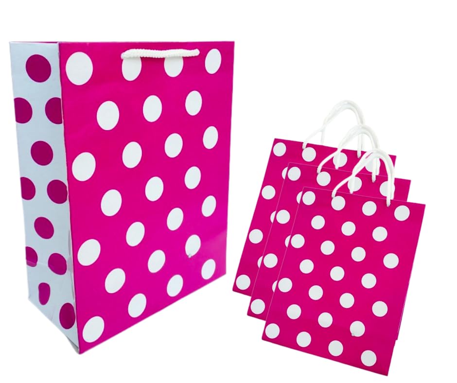 IncyWincy Paper Gift Bags (Pack of 10),Polka Dot Purple Goodies Bag for kids Birthday, Colorful Treat Bags, Medium Carry Bags (23cm X 18cm X 10cm) (B0C72T2J18) Amazon Price History, Amazon Price Tracker