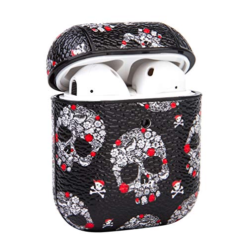 BANAUS Cute Airpods 1&2 Case,Leather Shockpro of AirPods Pro Cover Carabiner,Wireless Headphone Designer