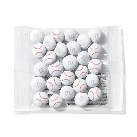 M&M'S Baseball Milk Chocolate Candy Party Favors, Set of 30