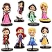 Hilloly Prinzessinnen Mini Figuren Set 8Pcs Prinzessin Puppe Modell Cartoon Princess Kuchen Dekoration Alice Meerjungfrau Prinzessin Figuren für Kinder Geburtstag Party Dekoration