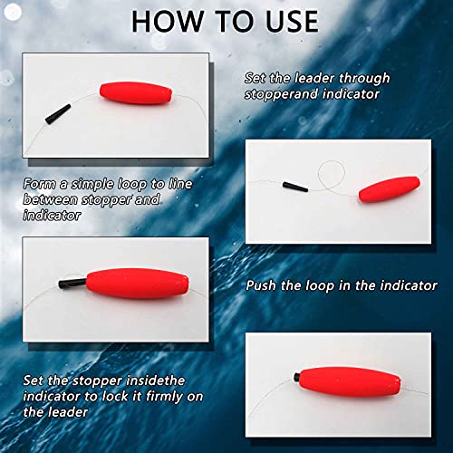 SEAOWL 8pcs Foam Cigar Floats Fishing Slip Float Cigar,1.41IN(Mixed Small-8pcs)