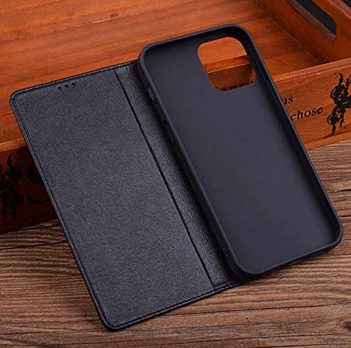 Housse cuir iPhone 13 Pro Stend noire coque antichoc - 2