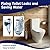 NANABIMIC 3-Inch Dual Flush Valve Replacement Kit for 2-Piece Toilets - Complete Toilet Repair Set with Push Button Flush Valve, Fill Valve, Gasket & Bolts