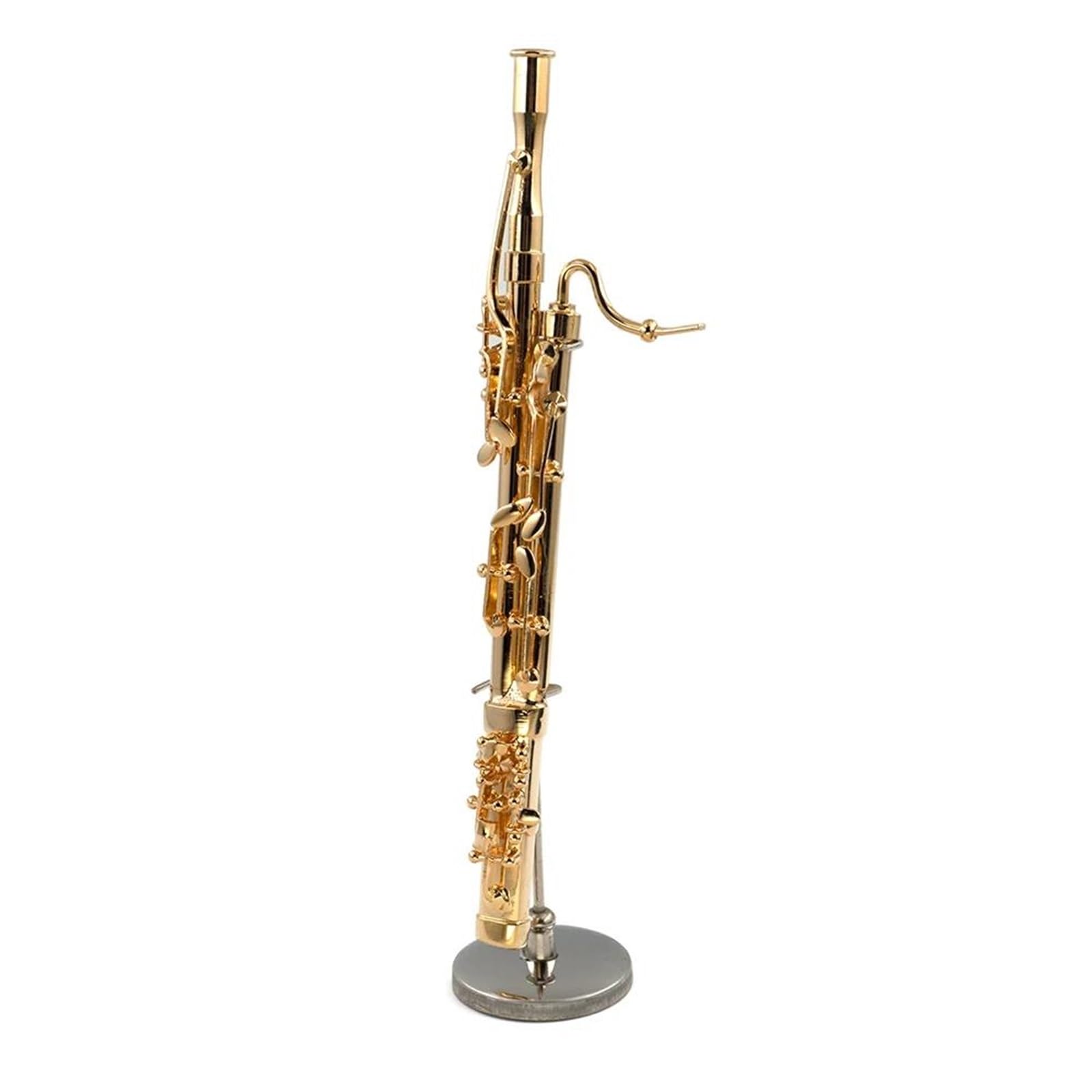 Model Mini Instrumentu Muzycznego 10 Cm/15 Cm Miniaturowy Miedziany Model Fagotu Ze Wsparciem Mini Instrument Muzyczny Dekoracje Domu(10cm)