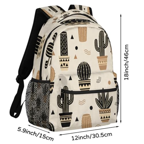 Mochila escolar de cactus con compartimento reforzado para estudiantes 2