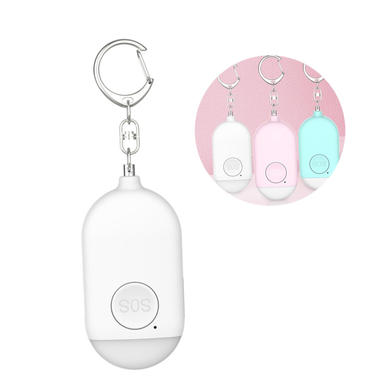 Lot De 3 Alarmes Personnelles pour Femmes Porte-clés Alarme d'urgence 130 Mini Coffre-Fort De Sécurité