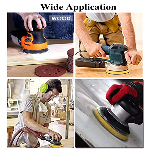 Aiyard 5-Inch 8-Hole Hook and Loop Sanding Discs, 600/800/1000/1200/1500/2000 Fine Grits Sandpaper for Random Orbit Sander, 60-Pack by Aiyard - Image 7