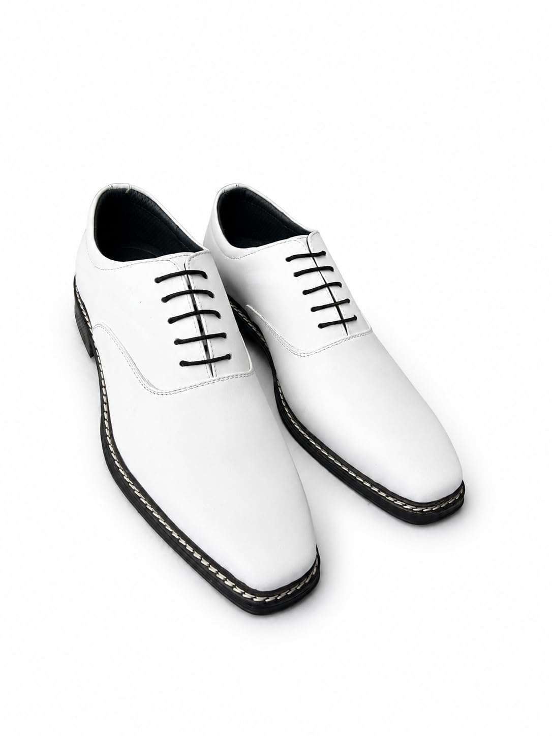 hansa Men's Premium White Formal Oxford Shoes | Lace-Up Business Dress Shoes | Cushioned Insole | Lightweight | Office, Wedding-picture-48