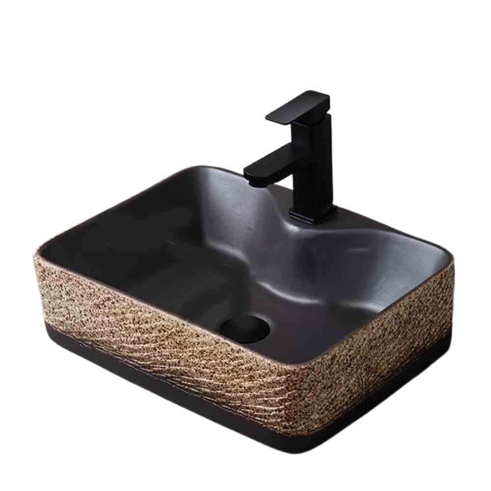 Lavabo da appoggio Lavabo da bagno vintage su piedistallo in ceramica