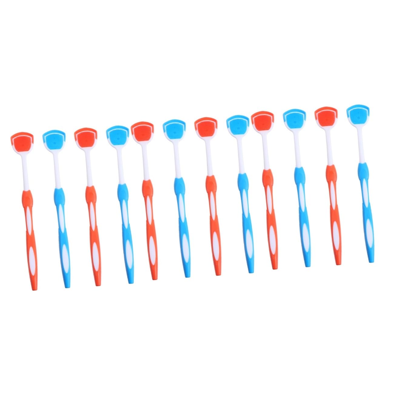 Mobestech 12pezzi Spazzola Per Lingua Strumenti Per Pulizia Lingua Rimuove Alitosi e Residui Alimentari Design Ergonomico e Materiali Resistenti Per Igiene Orale Completa e Pratica