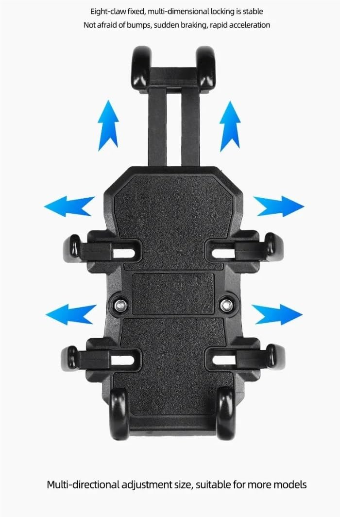 Soporte De Teléfono para Bicicleta Y Motocicleta Manillar Aluminio con Absorción Impacto para GPS para Ciclismo(Handlebar)