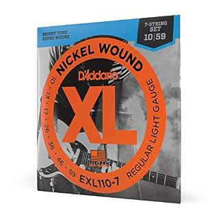 D’Addario Chromes ECG24-7 Cordes à filet plat pour guitare électrique 7 cordes Jazz Light 11-65 & EXL110-7 Cordes en… - Les Beatles, Paul McCartney, John Lennon, RIngo Starr, George Harrison D'Addario Chromes ECG24-7 Cordes à filet plat pour guitare électrique 7 cordes Jazz Light 11-65 & EXL110-7 Cordes en… – Image 5